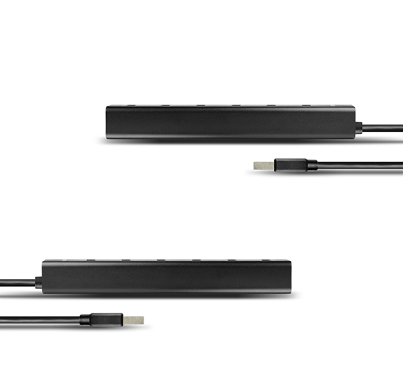 Axagon HUE-SA7BP gränssnittshubbar USB 3.2 Gen 1 (3.1 Gen 1) Type-A 5000 Mbit/s Svart