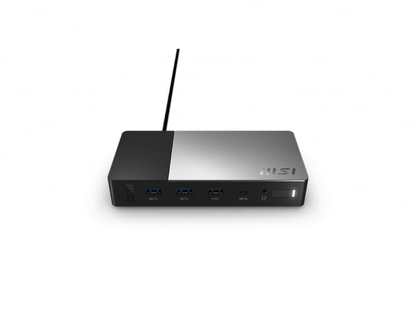 MSI USB-C Docking Station Gen 2 USB 3.2 Gen 2 (3.1 Gen 2) Type-C Musta