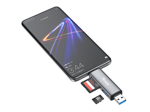 Equip 245460 kortinlukija USB 3.2 Gen 1 (3.1 Gen 1) Type-A/Type-C Harmaa