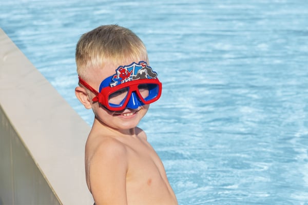 Bestway 98023 dykmasker Polykarbonat Blå, Röd Barn