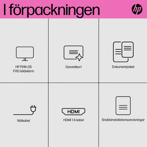 HP P24h G5 FHD-skärm