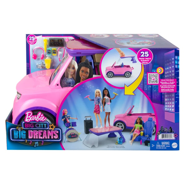 Barbie Big City Big Dreams Big City, Big Dreams Transforming Vehicle Playset Dukkebil