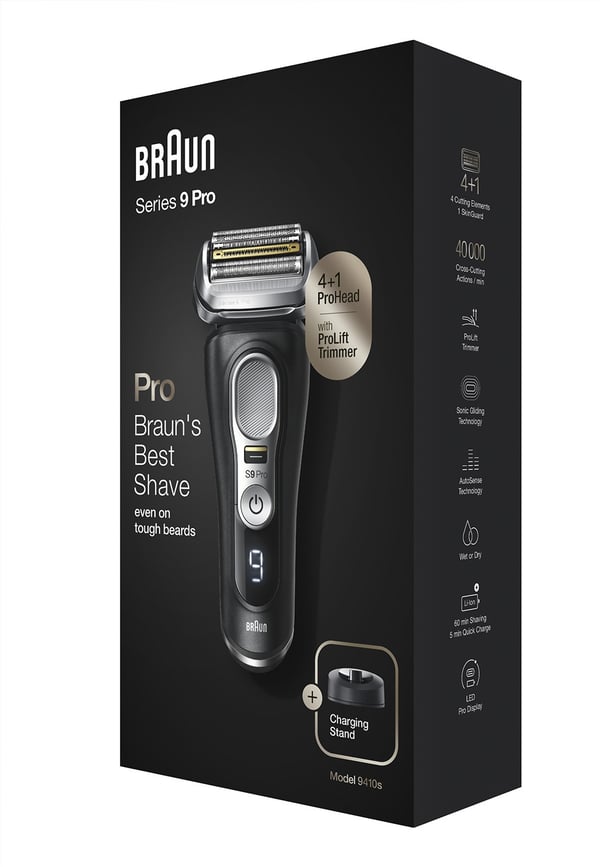 Braun Series 9 Pro 9410s Folie shaver Trimmer Sort