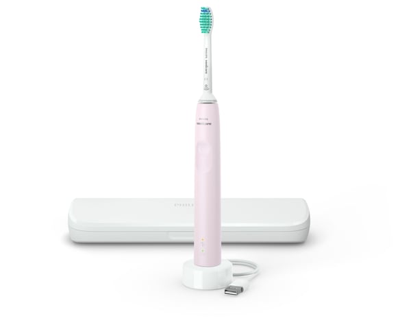 Philips 3100 series HX3673/11 Sonisk eltandbørste + rejseetui - Rose