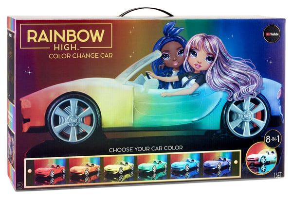 Rainbow High Color Change Car Dukkebil