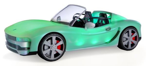 Rainbow High Color Change Car Dukkebil