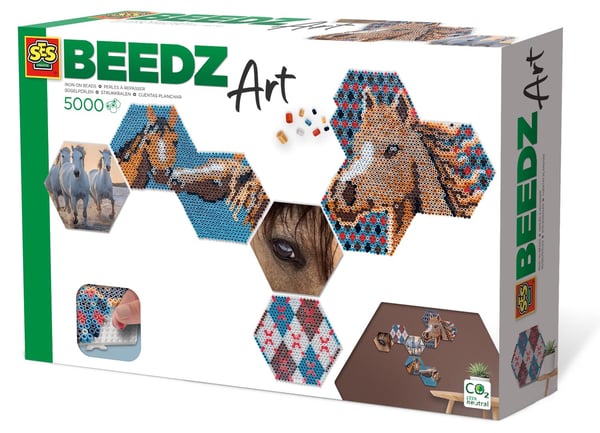 SES Creative Beedz Hex tiles Horses