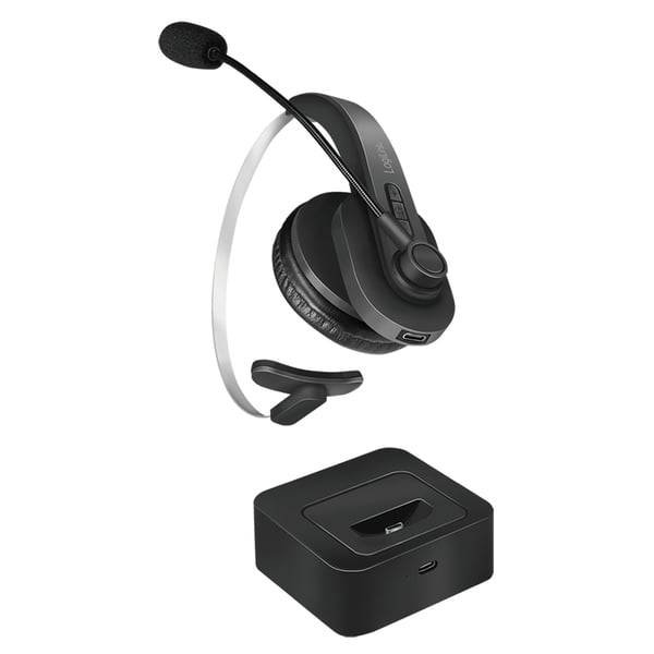 LogiLink BT0059 hörlur och headset Trådlös Huvudband Kontor/callcenter Bluetooth Laddningsställ Svart