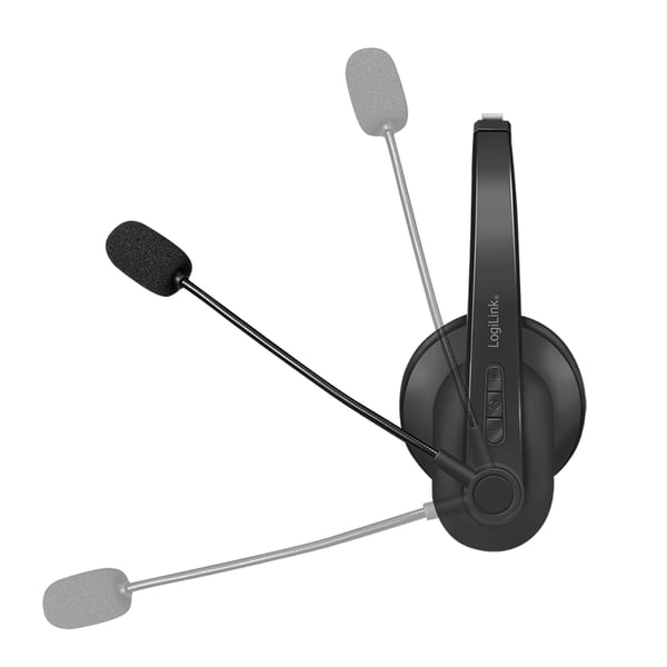 LogiLink BT0059 hörlur och headset Trådlös Huvudband Kontor/callcenter Bluetooth Laddningsställ Svart