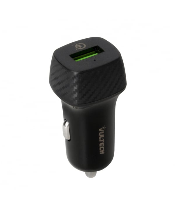 Vultech CA-1Q oplader til mobil enhed Hovedtelefoner, Mobiltelefon, Smartphone, Tablet Sort Cigartænder Hurtig opladning Automatisk