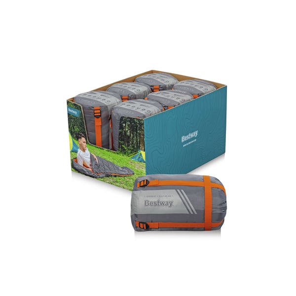 Bestway 68103 / 24 sovepose Voksen Mumietaske Polyester Grå, Orange