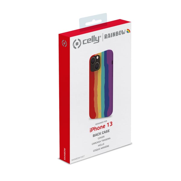 Celly RAINBOW iPhone 13 mobiltelefonfodral 15,5 cm (6.1") Mobilskal Multifärg