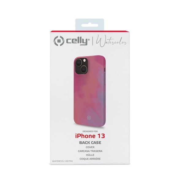 Celly WATERCOLOR iPhone 13 mobiltelefon etui 15,5 cm (6.1") Cover Lyserød