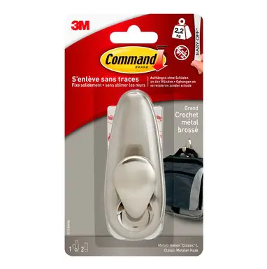 3M Command Sisätila Yleiskoukku Hopea 1 kpl 3M Command Sisätila Yleiskoukku Hopea 1 kpl