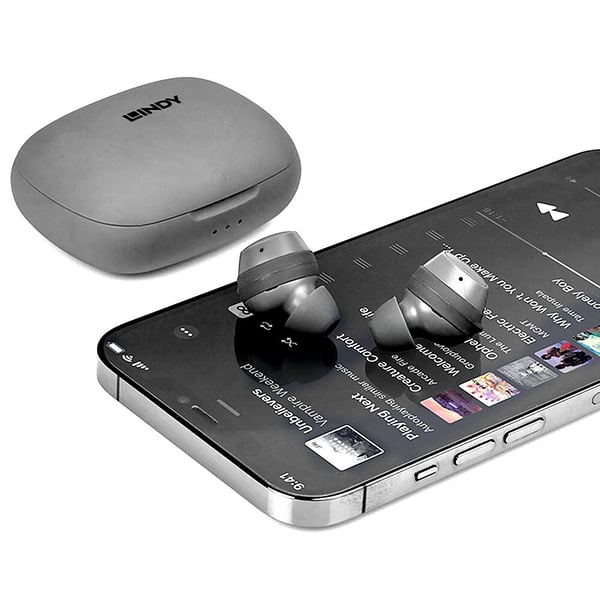 Lindy LE400W Kuulokkeet Langaton In-ear Musiikki/Päivittäin USB Type-C Bluetooth Harmaa