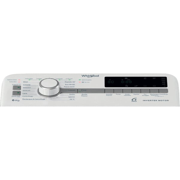 Whirlpool TDLR P66 BS IT vaskemaskine Top-indlæsning 6 kg 1200 rpm Hvid