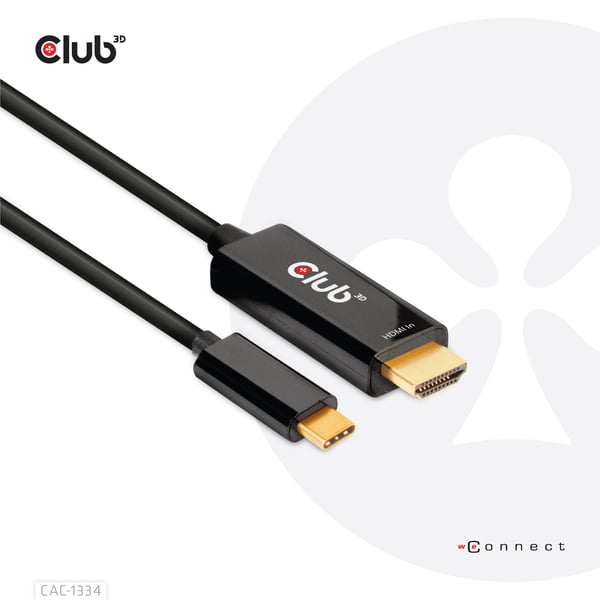 Club 3D Adapterkabel - HDMI hane till 24-pin USB-C hane - 1.8 m - aktiv, stöder 4K 60 Hz