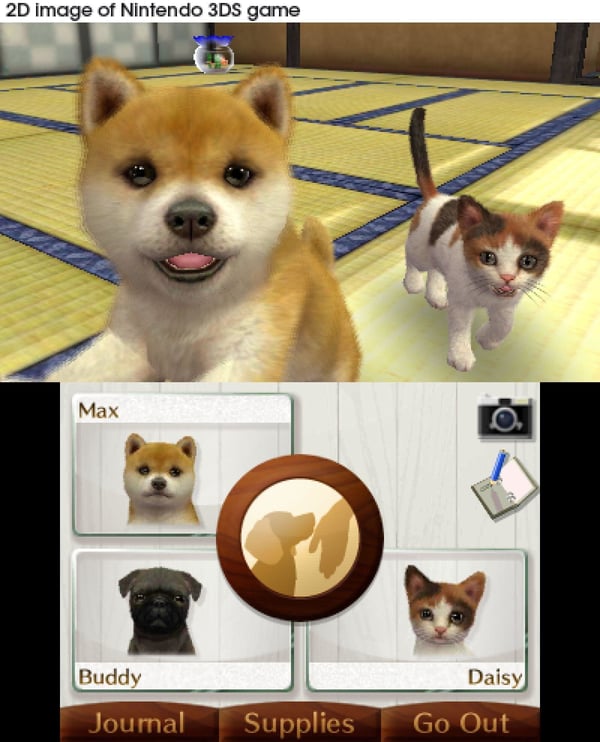 Nintendo Nintendogs + Cats Bouledogue Français Standard Tysk, Engelsk, Spansk, Fransk, Italiensk, Hollandsk, Portugisisk, Russisk Nintendo 3DS