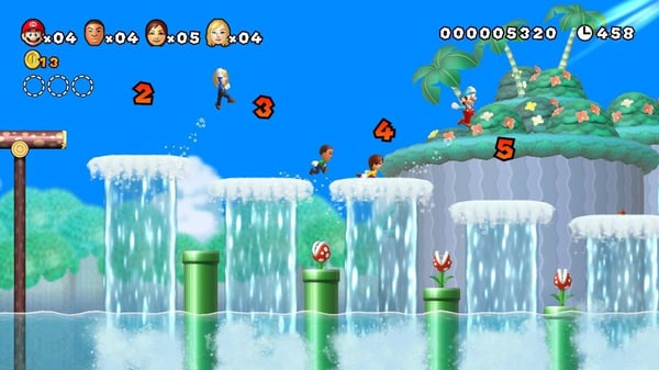 Nintendo New Super Mario Bros. U - Selects Vælger Tysk, Engelsk, Spansk, Fransk, Italiensk, Hollandsk, Portugisisk, Russisk Wii U