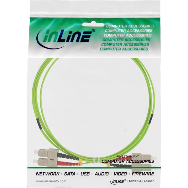 InLine 83575Q InfiniBand och fiberoptisk kabel 7,5 m 2x SC Grön