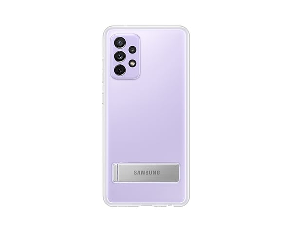 Samsung Clear Standing Cover \"EF-JA725\" Galaxy A72 -puhelimelle, Läpinäkyvä