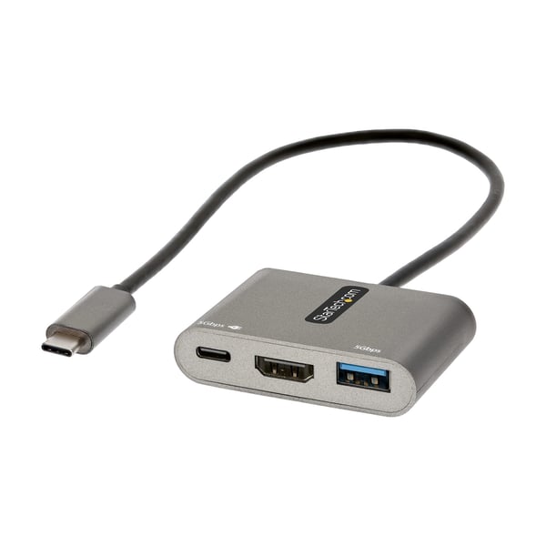 StarTech.com CDP2HDUACP2 dockingstation Ledningsført USB 3.2 Gen 1 (3.1 Gen 1) Type-C Grå