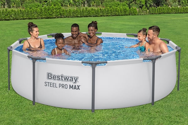 Bestway Steel Pro 56406 ovan mark-svimmingpooler Pool med ram Rund 4678 l