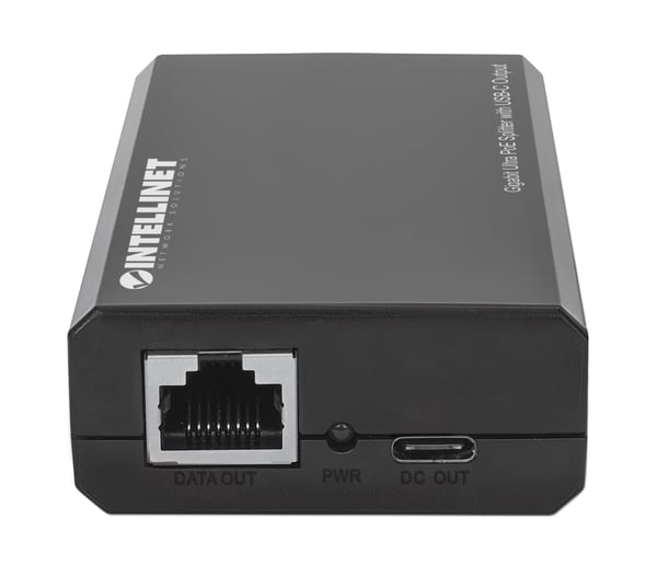 Intellinet 561693 nätverksdelare Strömförsörjning via Ethernet (PoE) stöd Svart