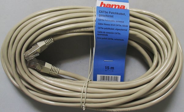 Hama 00030621 netværkskabel Grå 15 m Cat5e U/FTP (STP)