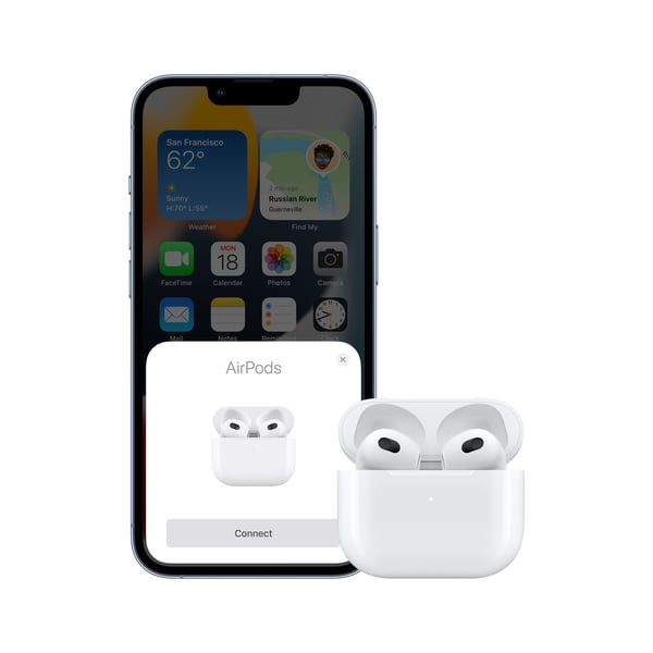 Apple AirPods (3rd generation) Kuulokkeet True Wireless Stereo (TWS) In-ear Puhelut/Musiikki Bluetooth Valkoinen