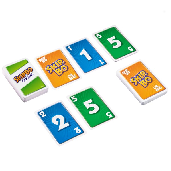 Mattel Skip-Bo Express - nopea, strateginen korttipeli GR0915