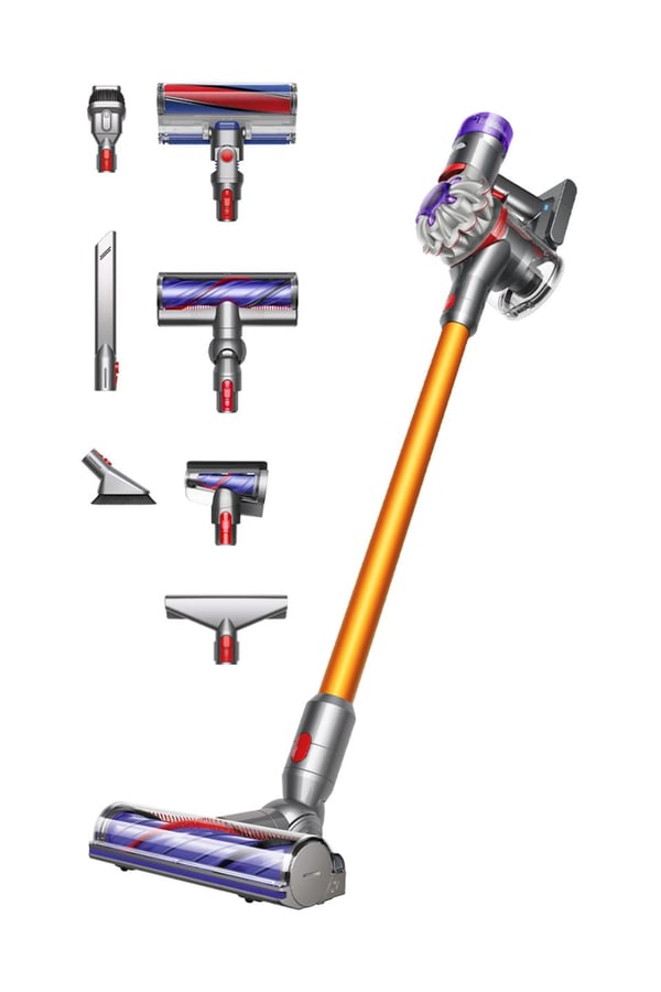 Dyson V8 Absolute Skaftdammsugare, 2-i-1 Batteri Torr Utan påse Silver, Gul