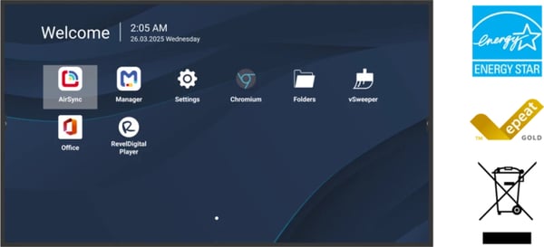 Viewsonic CDE7531-1C infonäyttö Digitaalinen litteä infotaulu 190,5 cm (75") LCD Wi-Fi 500 cd/m² 4K Ultra HD Musta Sisäänrakennettu prosessori Android 14 24/7