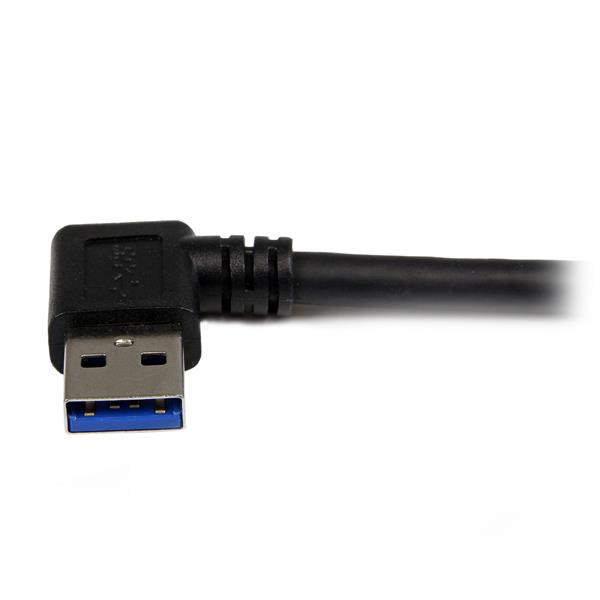 StarTech.com 1 m USB 3.0 SuperSpeed-kabel A til B højre vinkel - Sort - USB3.0-tilslutningskabel