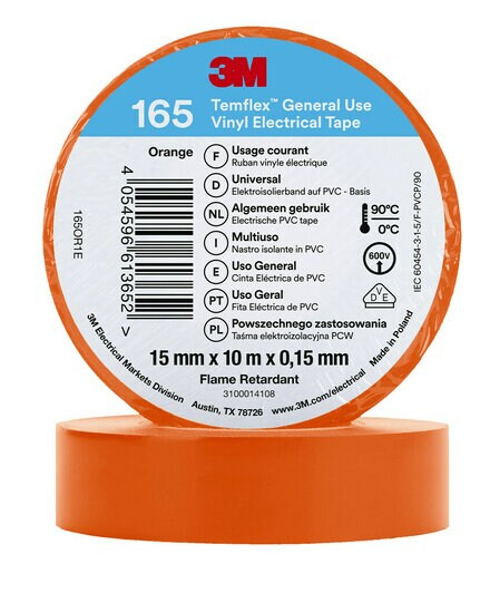 3M 165OR1E elektrisk tape 1 stk