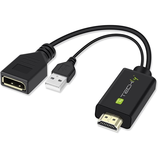 Techly ICOC HDMI-DP12A videomuunnin 4096 x 2160 pikseliä
