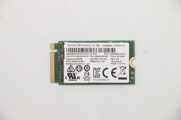 Lenovo 5SS0W76183 intern solid state drev 256 GB M.2 PCI Express 3.0 NVMe