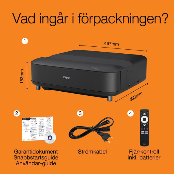 Epson Lifestudio Grand – EH-LS670B metallisk svart