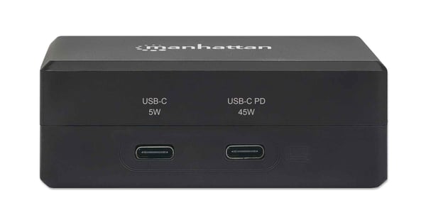 Manhattan 130554 kannettavien tietokoneiden telakka ja porttitoistin USB 3.2 Gen 1 (3.1 Gen 1) Type-C Musta