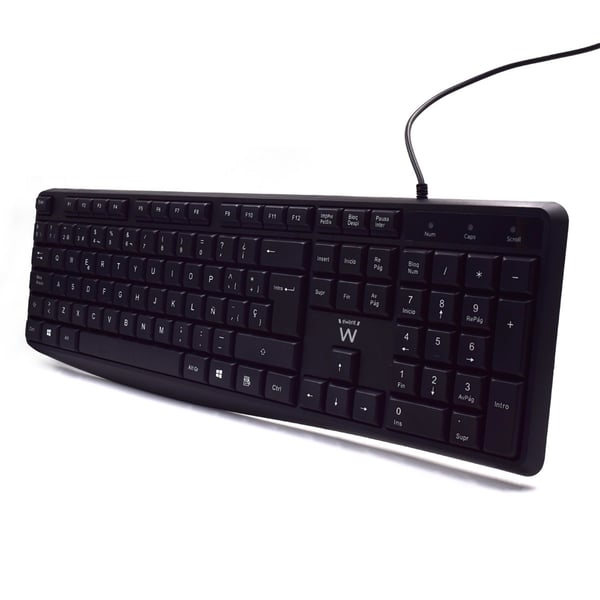Ewent EW3001 tastatur Kontor USB QWERTY Spansk Sort