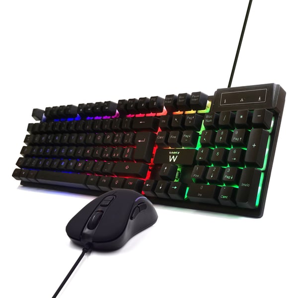 Ewent PL3200 tastatur Mus inkluderet Spil USB QWERTY Italiensk Sort