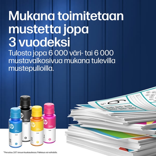 HP Smart Tank 5115 Langaton All-in-One Väri Tulostin, Up to 2 Years of ink included; Two-sided printing; Copier, Scanner