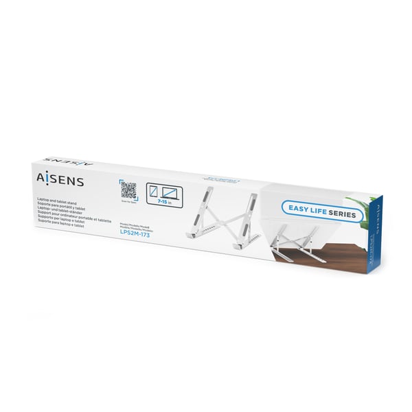 AISENS LPS2M-173 kannettavan tietokoneen teline Kannettavan tietokoneen ja tabletin teline Hopea 38,1 cm (15")