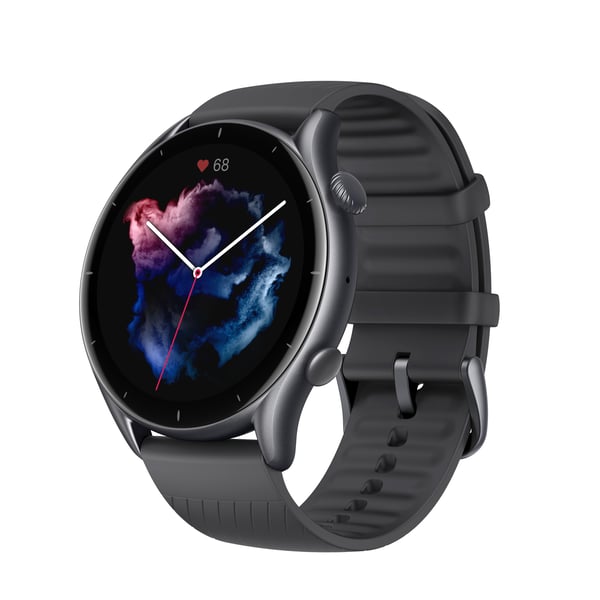 Amazfit GTR 3 Pro 3,68 cm (1.45") AMOLED 46 mm Digitaalinen 480 x 480 pikseliä Kosketusnäyttö Musta Wi-Fi GPS (satelliitti)