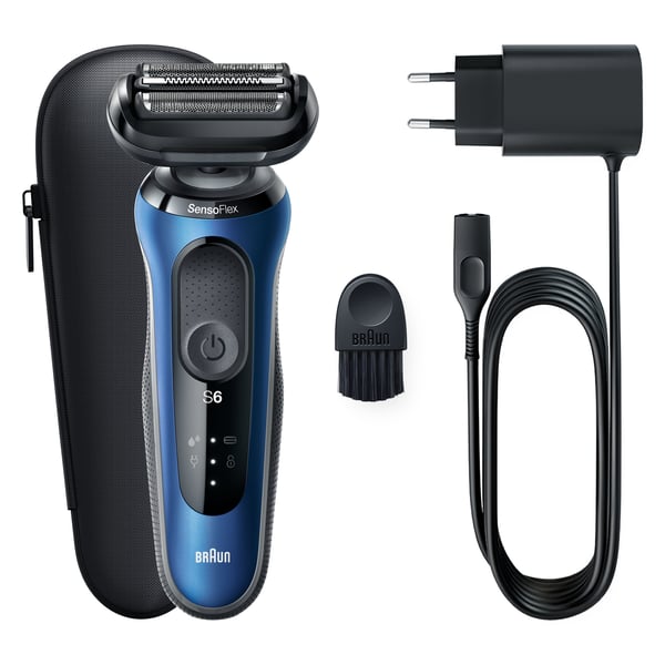 Braun Series 6 61-B1000s Folie shaver Sort, Blå