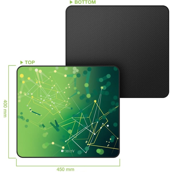 Techly ICA-MP GLASS1 hiirimatto Pelihiirimatto Vihreä