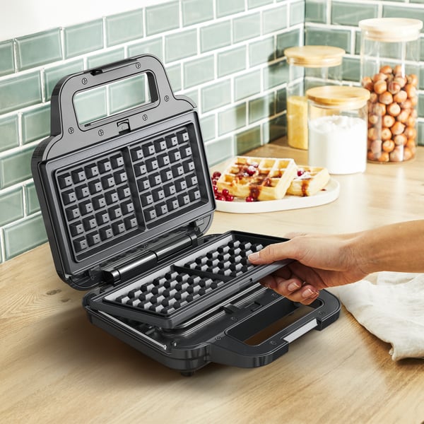 Tefal SW383D10 smörgåsgrill 700 W Svart, Rostfritt stål