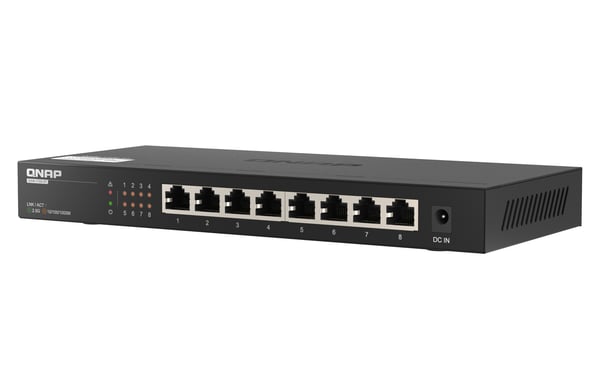 QNAP QSW-1108-8T netværksswitch Ikke administreret 2.5G Ethernet (100/1000/2500) Sort