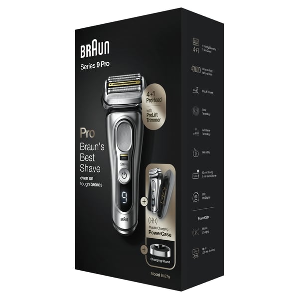 Braun Series 9 Pro 81744531 rakapparater för män Folierakapparat Trimmer Silver
