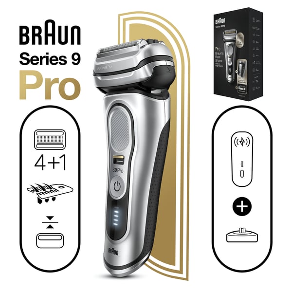 Braun Series 9 Pro 81744531 rakapparater för män Folierakapparat Trimmer Silver
